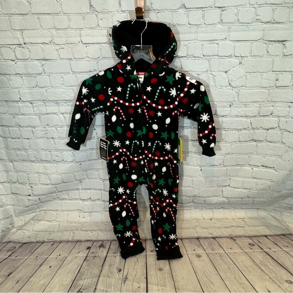 Tipsy Elves Fleece Hooded Holiday Christmas Toddler Romper